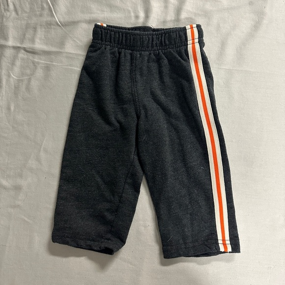 Jumping Beans Black Joggers with Orange Stripe - Picture 1 of 3